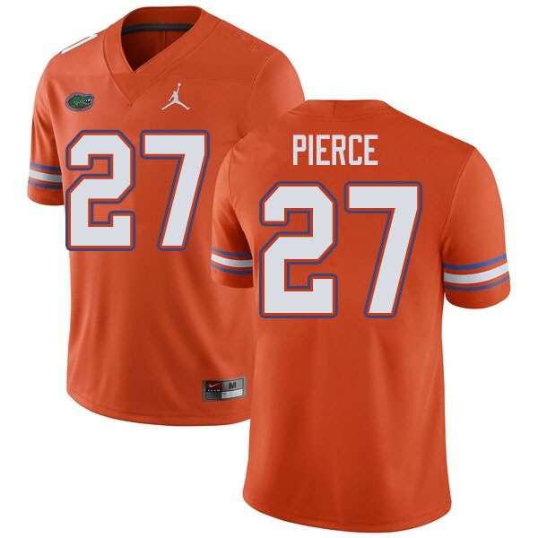 Men's NCAA Florida Gators Dameon Pierce #27 Stitched Authentic Jordan Brand Orange College Football Jersey TQK8465YV